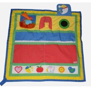 Vintage Playskool Fold N Go Activity Blanket Play Mat Quilt 29X29